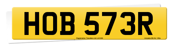 Registration number HOB 573R